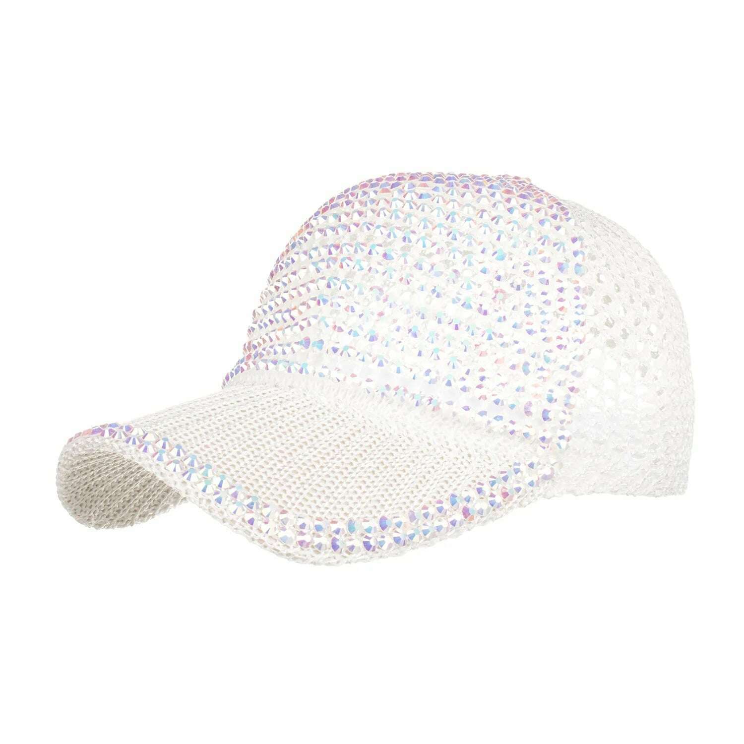 Rhinestone fedora Jazz Hats Cowboy Hat For Women And Men Double-sided Color Cap Red With Black diamond fedora Wholesale 2021 - KIMLUD