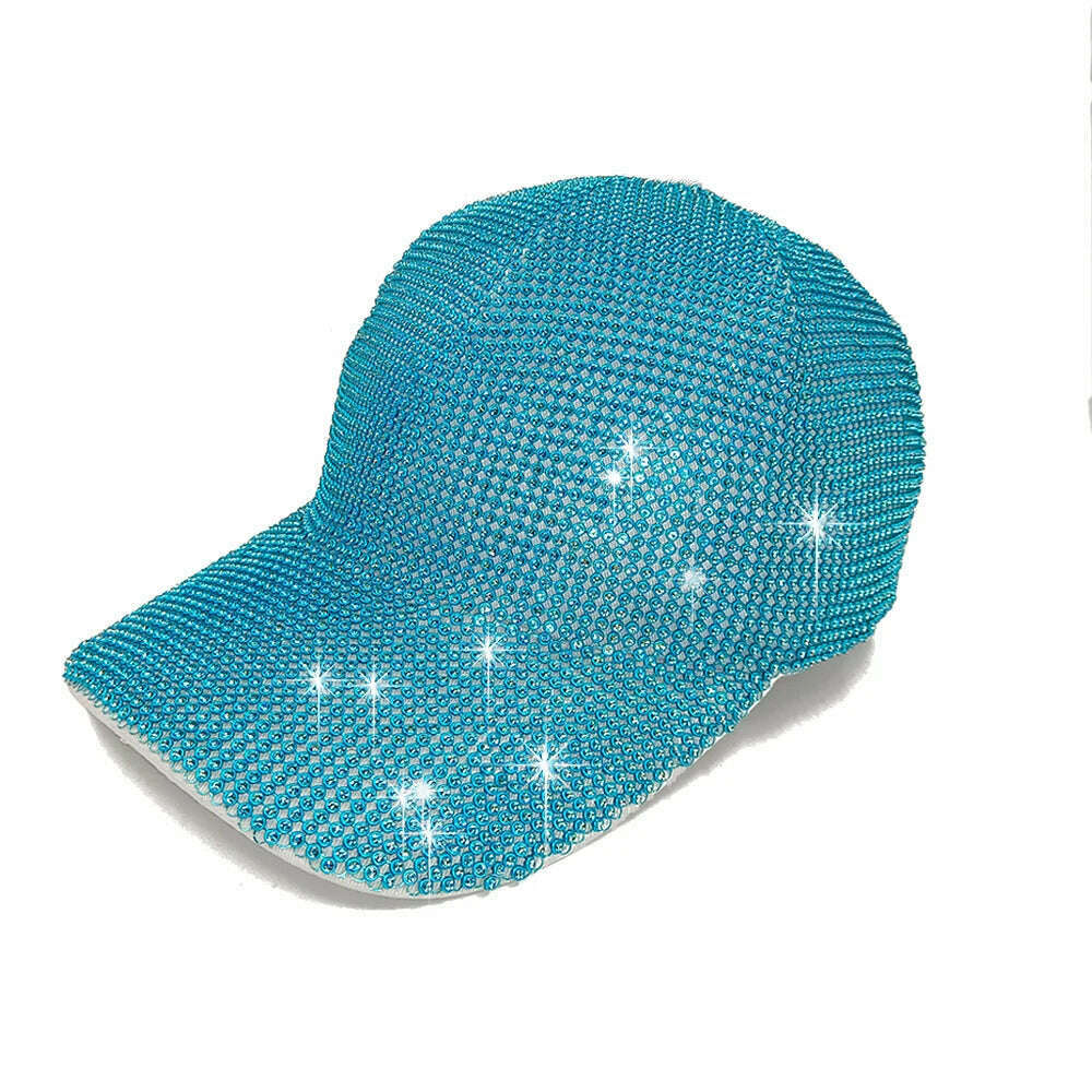 Rhinestone fedora Jazz Hats Cowboy Hat For Women And Men Double-sided Color Cap Red With Black diamond fedora Wholesale 2021 - KIMLUD