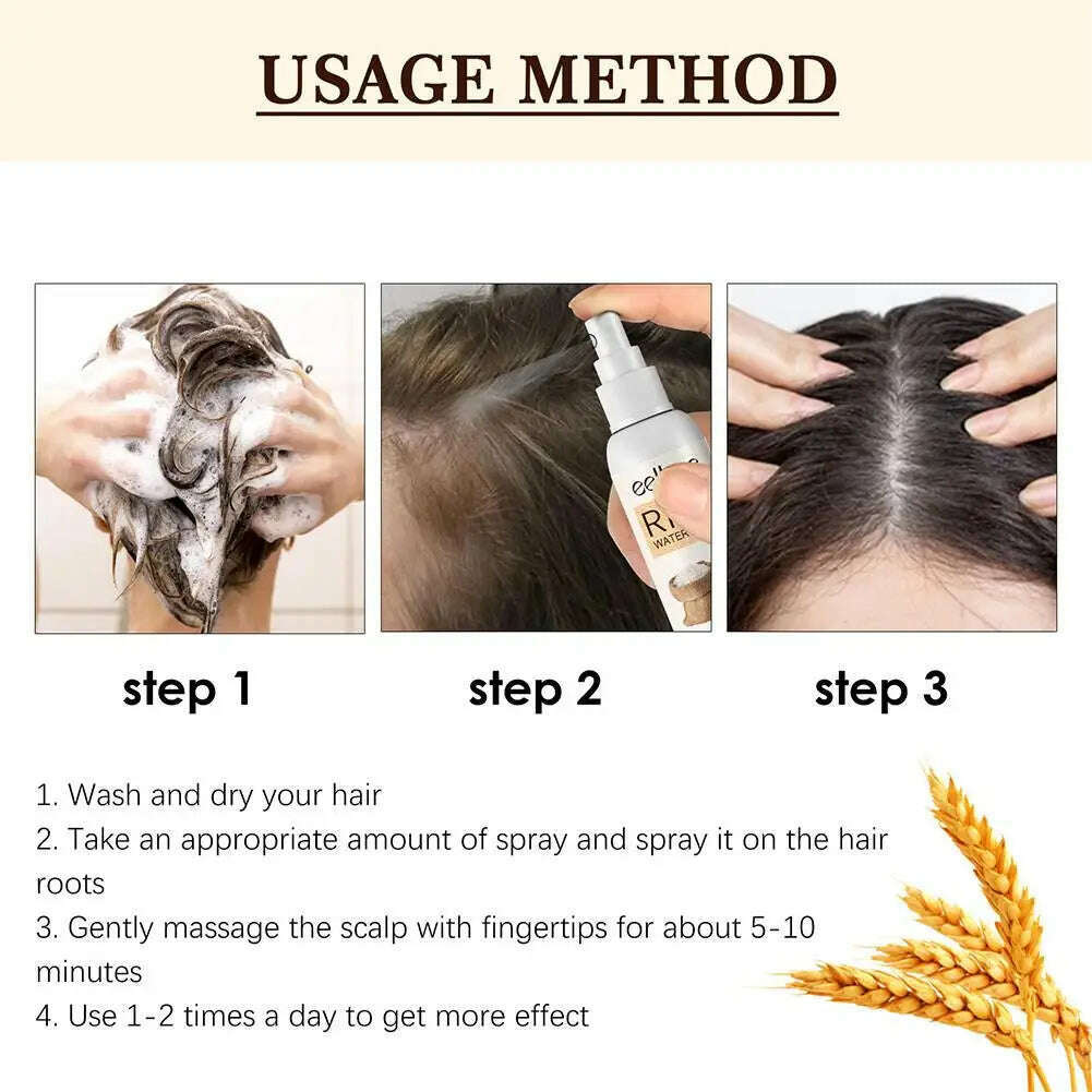 KIMLUD, Rice Dense Hair Spray Hair Fast Growth Serum Snti-Hair Loss Seborrheic Hair Loss Repair Deep Care Hair Texture Man Woman 50ML, KIMLUD Womens Clothes