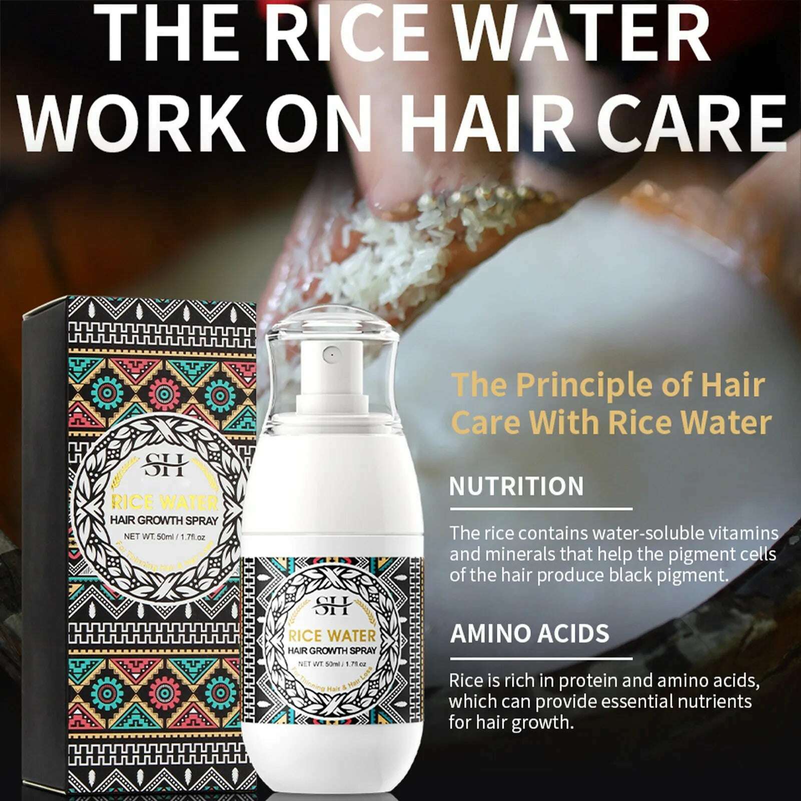 KIMLUD, Rice Water Spray Hair Growth Shampoo And Conditioner Fermented Rice Water For Hair Growth Hair Conditioning And Moisturising, KIMLUD Womens Clothes