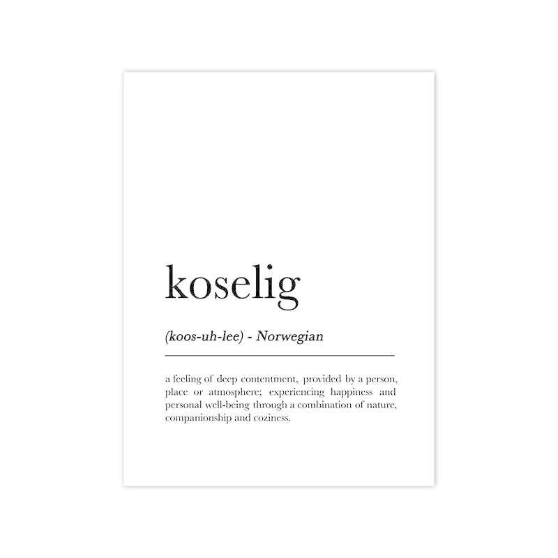 KIMLUD, Romantic Dictionary Art Print Hygge Definition Minimalist Poster For Home Bar Salon Restaurant Wall Art Hygge Decor, PB7314 / 20x25 cm No Frame, KIMLUD APPAREL - Womens Clothes