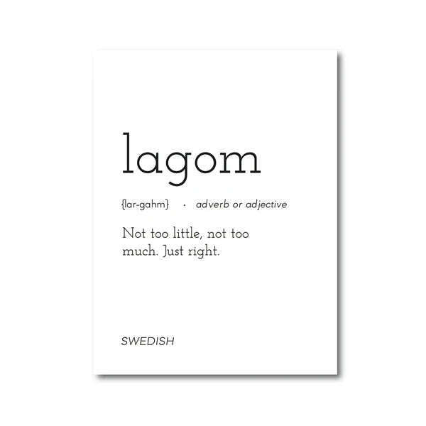 KIMLUD, Romantic Dictionary Art Print Hygge Definition Minimalist Poster For Home Bar Salon Restaurant Wall Art Hygge Decor, PH7725 / 20x25 cm No Frame, KIMLUD APPAREL - Womens Clothes