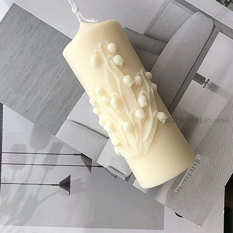 Rose Flower Bouquet Scented Candle Silicone Mold DIY Handmade Handicrafts Candle Making Plaster Soap Mould Home Decoration Tools - KIMLUD