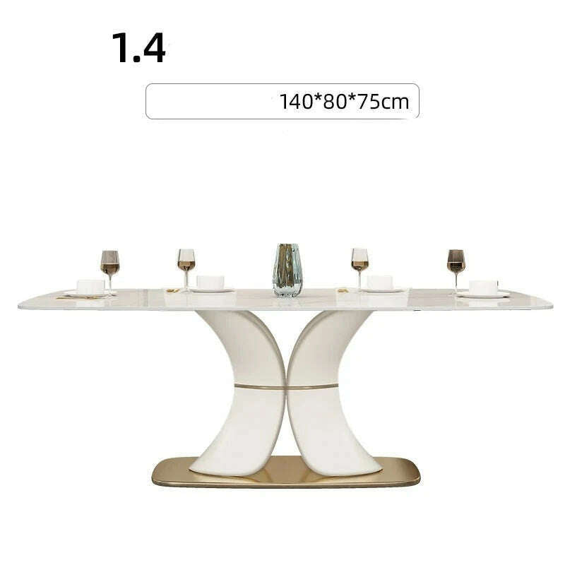 KIMLUD, Round Kitchen Dining Tables Conference Side Restaurant Living Room Dining Tables Mobiles Mesa De Cozinha Minimalist Furniture, 1.4M, KIMLUD APPAREL - Womens Clothes