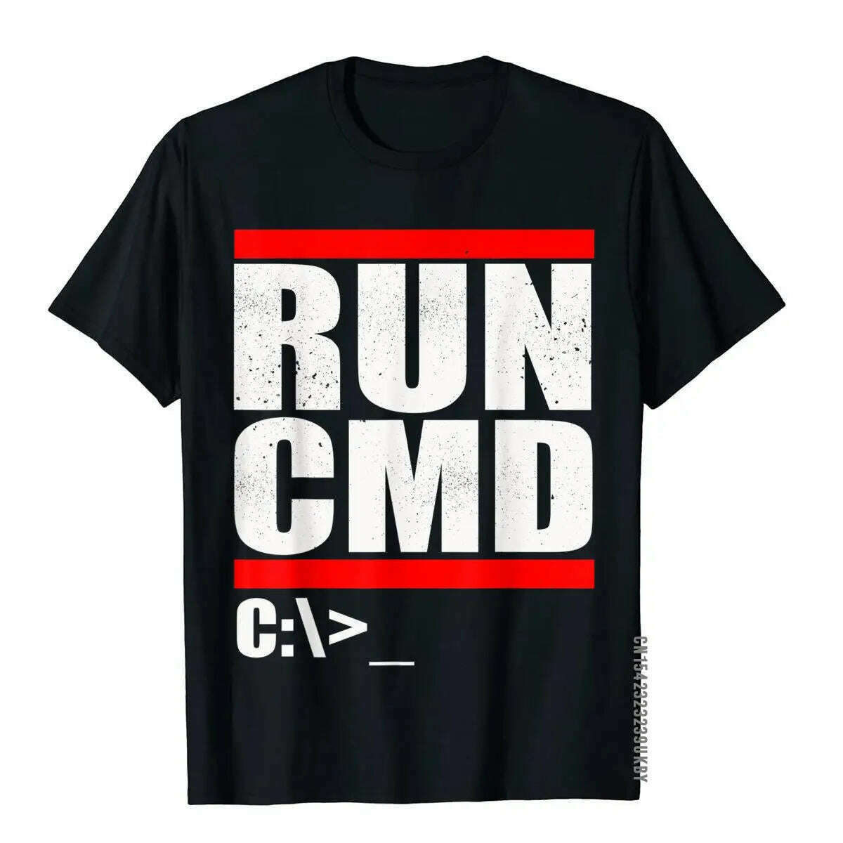 Run CMD T Shirt Computer Nerd T Shirt Camisa3D Style Tops & Tees New Arrival Cotton Men Top T-Shirts - KIMLUD