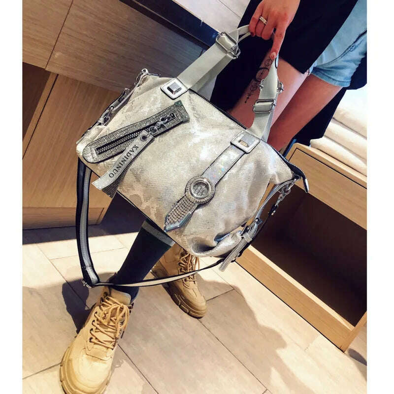 KIMLUD, Sac A Main Luxury Rhinestone Designer Handbags Brand 2022 Fashion Diamond Top-handle Crossbody Bags For Women Rivet Shoulder Bag, KIMLUD Womens Clothes