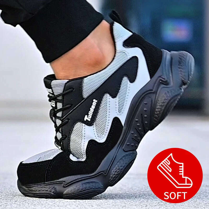 KIMLUD, Safety Work Shoes Men Anti-Smashing Indestructible Steel Toe Cap Puncture-Proof shoes Lightweight Male Sofe Women Cosy Sneakers, KIMLUD Womens Clothes