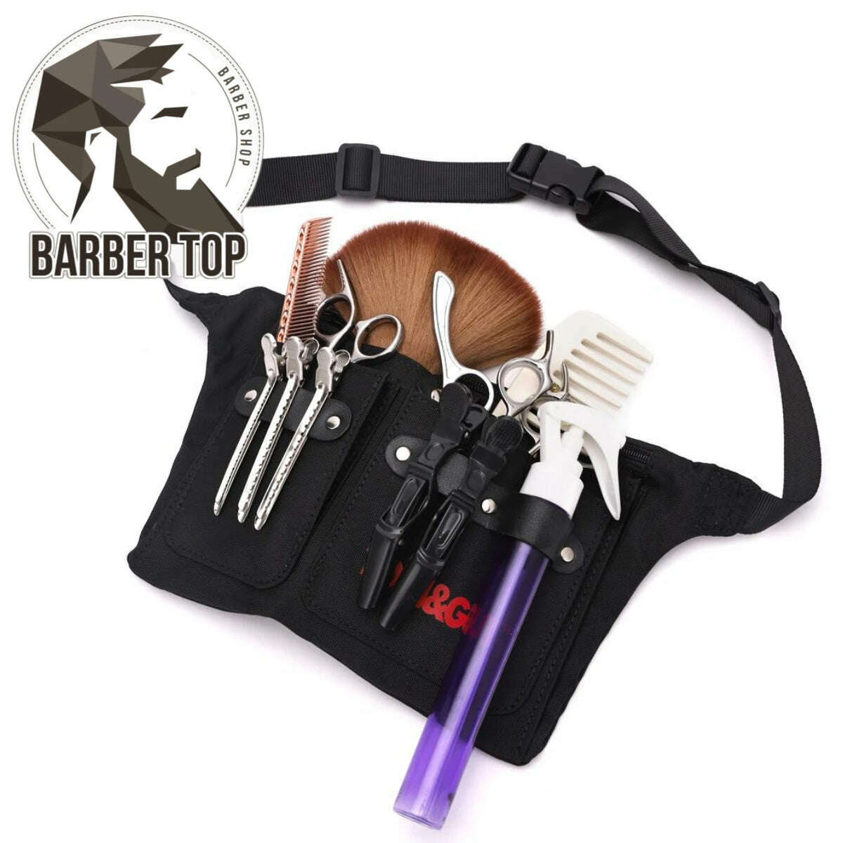 Salon Barber Scissors Bag Clips Shears Bags Hair Care Styling Tools Hairdressing Holster Pouch with Removable Belt - KIMLUD