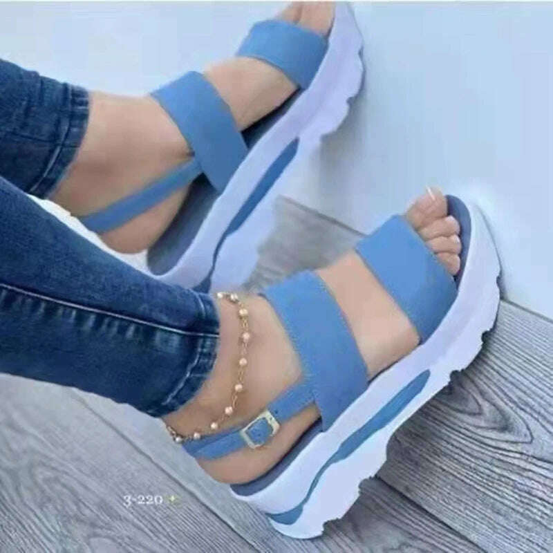 KIMLUD, Sandals Women 2023 Heeled Sandals with Platform Shoes Summer Beach Sandalias Mujer Casual Elegant Wedges Shoes for Women Size 43, sky blue / 35, KIMLUD APPAREL - Womens Clothes