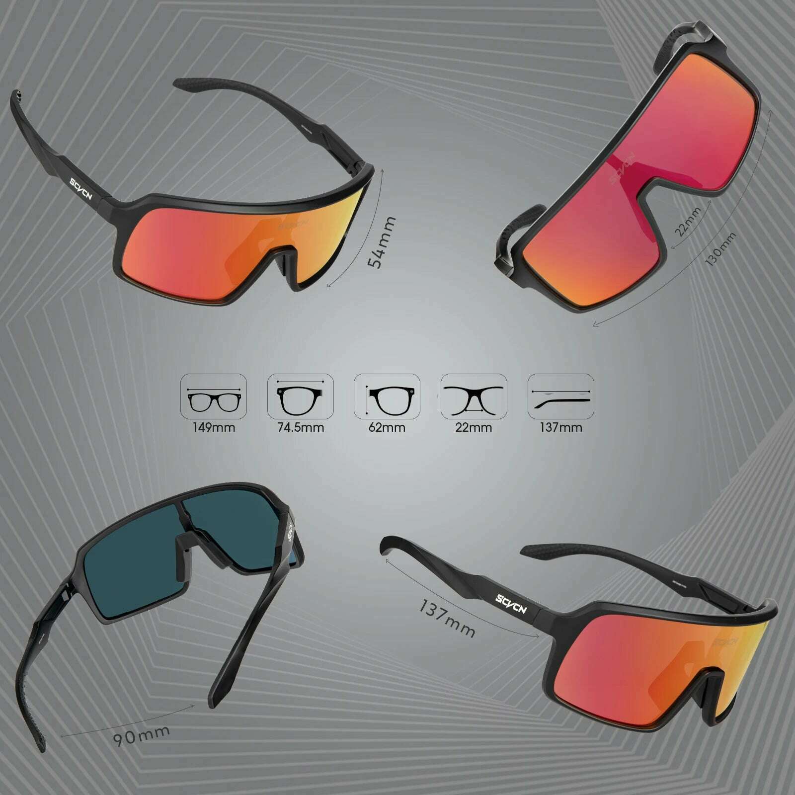 KIMLUD, SCVCN Photochromic Cycling Sunglasses Outdoor Sports Running Goggles for Men Women MTB Bicycle Glasses UV400 Bike Cycle Eyewear, KIMLUD Womens Clothes