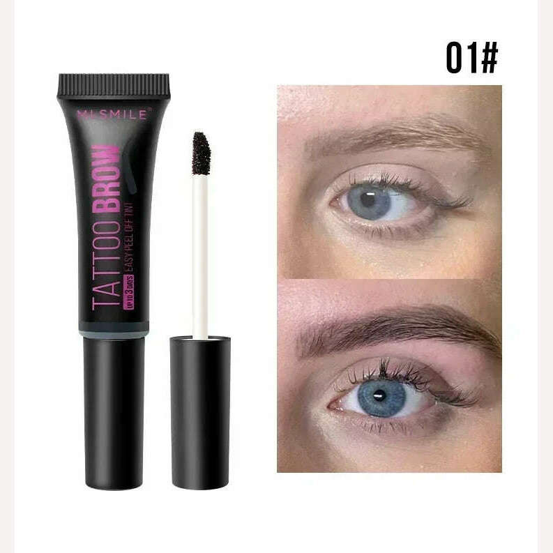 Semi-Permanent Peel Off Dye Eyebrow Cream Waterproof Eye Brow Tattoo Tint 3 Day Long Lasting Tearing Eyebrow Gel Makeup Cosmetic - KIMLUD