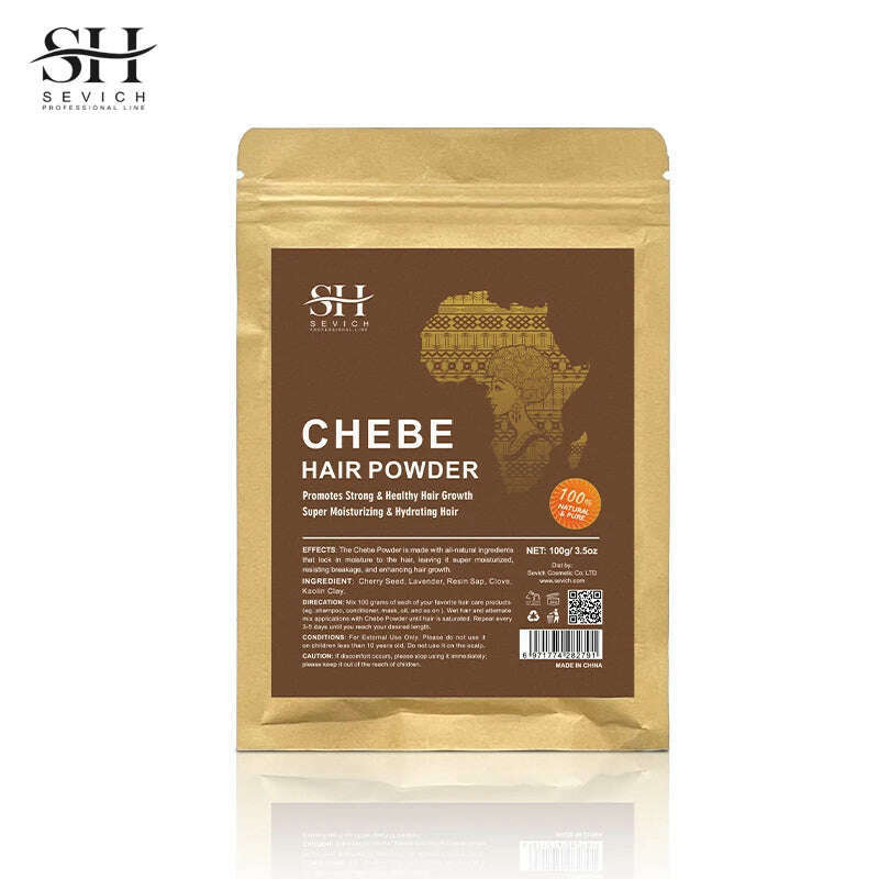 Sevich 100% Chebe Powder Effective Growthing Hair Improves Hair Density Nourishes Follicles Fast Regrowth Hair Product 100g - KIMLUD