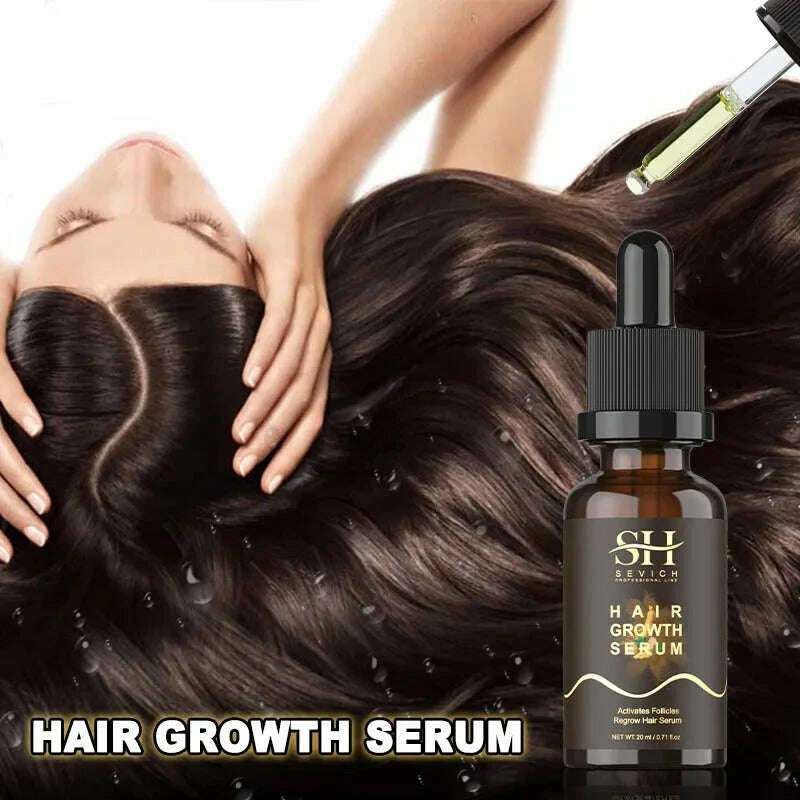 Sevich 20ml Ginger Extract Hair Growth Serum Prevent Hair Loss Oil Scalp Treatments Fast Growing Hair Care Products for Unisex - KIMLUD