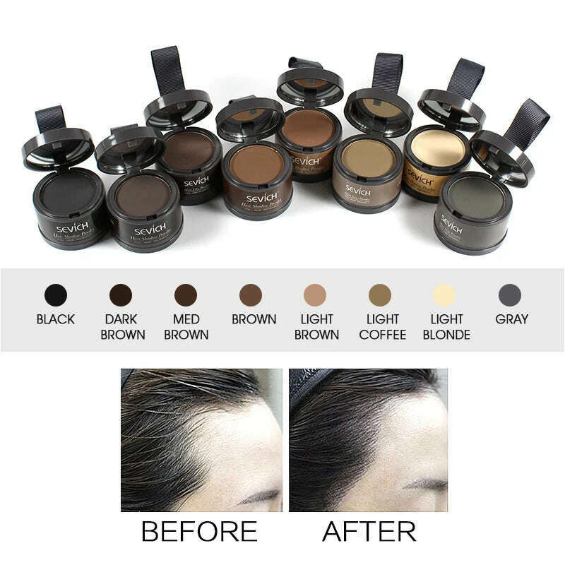 Sevich 8 color Hair Shadow Powder Repair Hair Shadow Hair line Modified Hair Concealer Natural Cover Instant Hair Fluffy Powder - KIMLUD