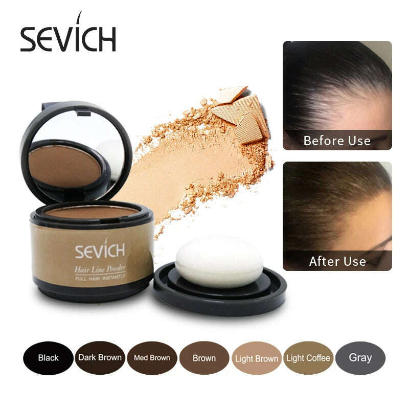 Sevich 8 color Hair Shadow Powder Repair Hair Shadow Hair line Modified Hair Concealer Natural Cover Instant Hair Fluffy Powder - KIMLUD