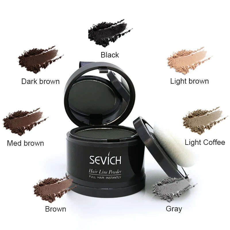 SEVICH Beard Hair Shadow Powder Beard Root Cover Up Concealer Fill In Thinning Instantly Modify Beard Fluffy Powder 13 Color 4g - KIMLUD