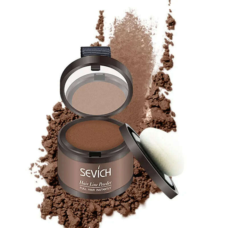 SEVICH Beard Hair Shadow Powder Beard Root Cover Up Concealer Fill In Thinning Instantly Modify Beard Fluffy Powder 13 Color 4g - KIMLUD