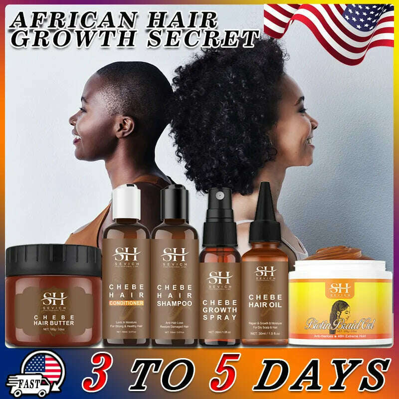 Sevich Chebe Hair Loss Treatment Spray Traction Alopecia Chebe Powder Essential Oil Africa Crazy Hair Growth Products Hair Care - KIMLUD