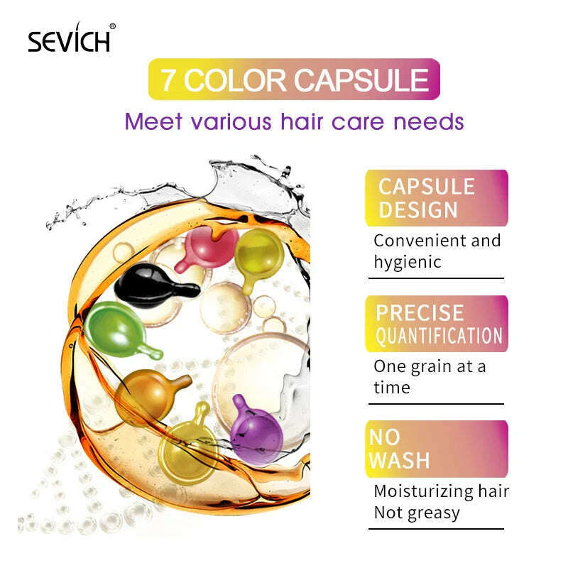 Sevich Mix Hair Vitamin Capsule 30pcs/bottle Keratin Repair Damaged Hair Complex Oil Moroccan Anti-hair Loss Products Hair Care - KIMLUD