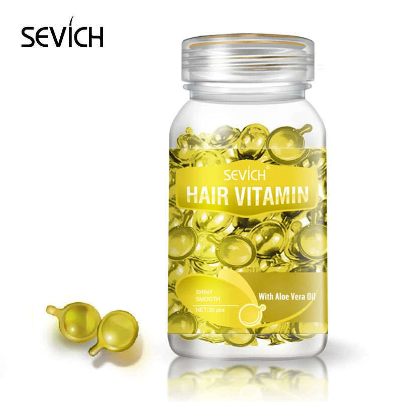 Sevich Mix Hair Vitamin Capsule 30pcs/bottle Keratin Repair Damaged Hair Complex Oil Moroccan Anti-hair Loss Products Hair Care - KIMLUD