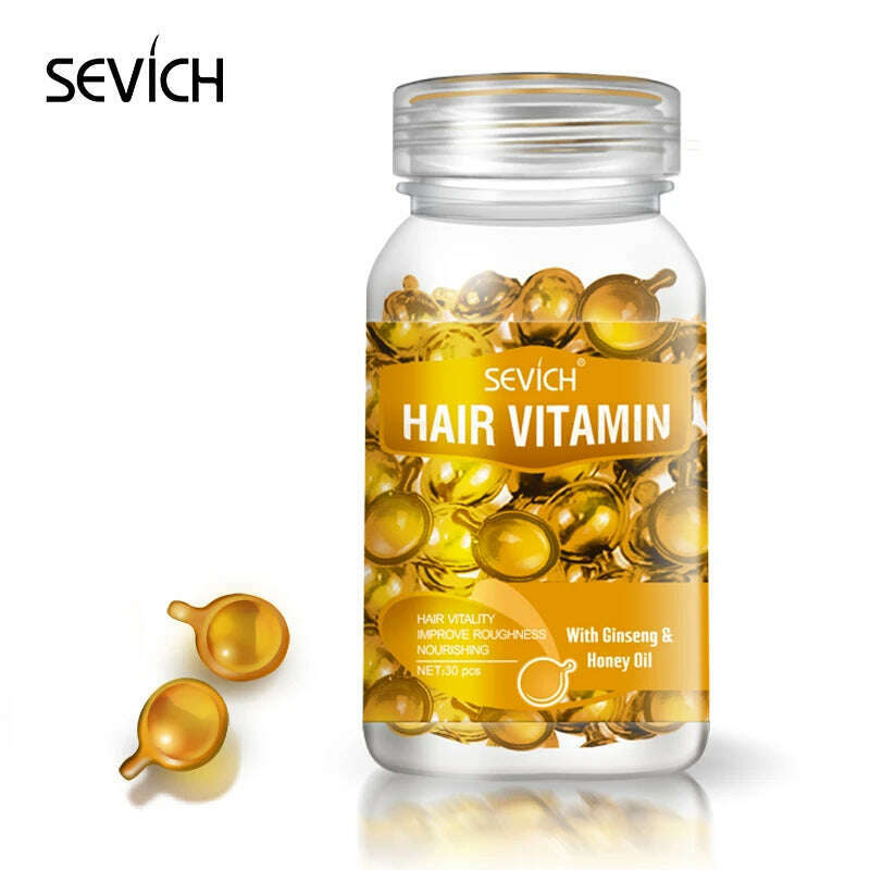 KIMLUD, Sevich Mix Hair Vitamin Capsule 30pcs/bottle Keratin Repair Damaged Hair Complex Oil Moroccan Anti-hair Loss Products Hair Care, Nourishing Hair / france, KIMLUD APPAREL - Womens Clothes