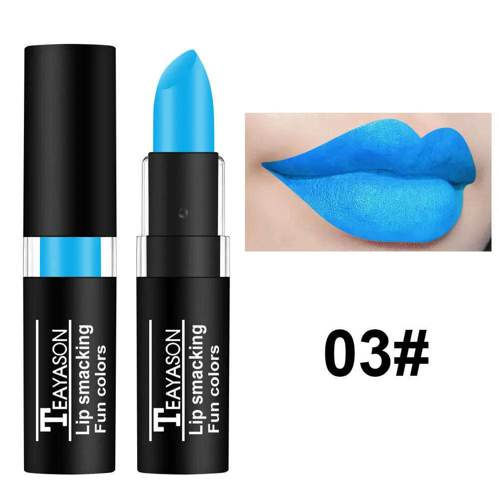 KIMLUD, Sexy Black Matte Lipstick Makeup Deep Dark Moisturizing Long Lasting Waterproof Velvet Lipstick 12 Colors Fashion Lip Make-Up, 03 / CHINA, KIMLUD APPAREL - Womens Clothes