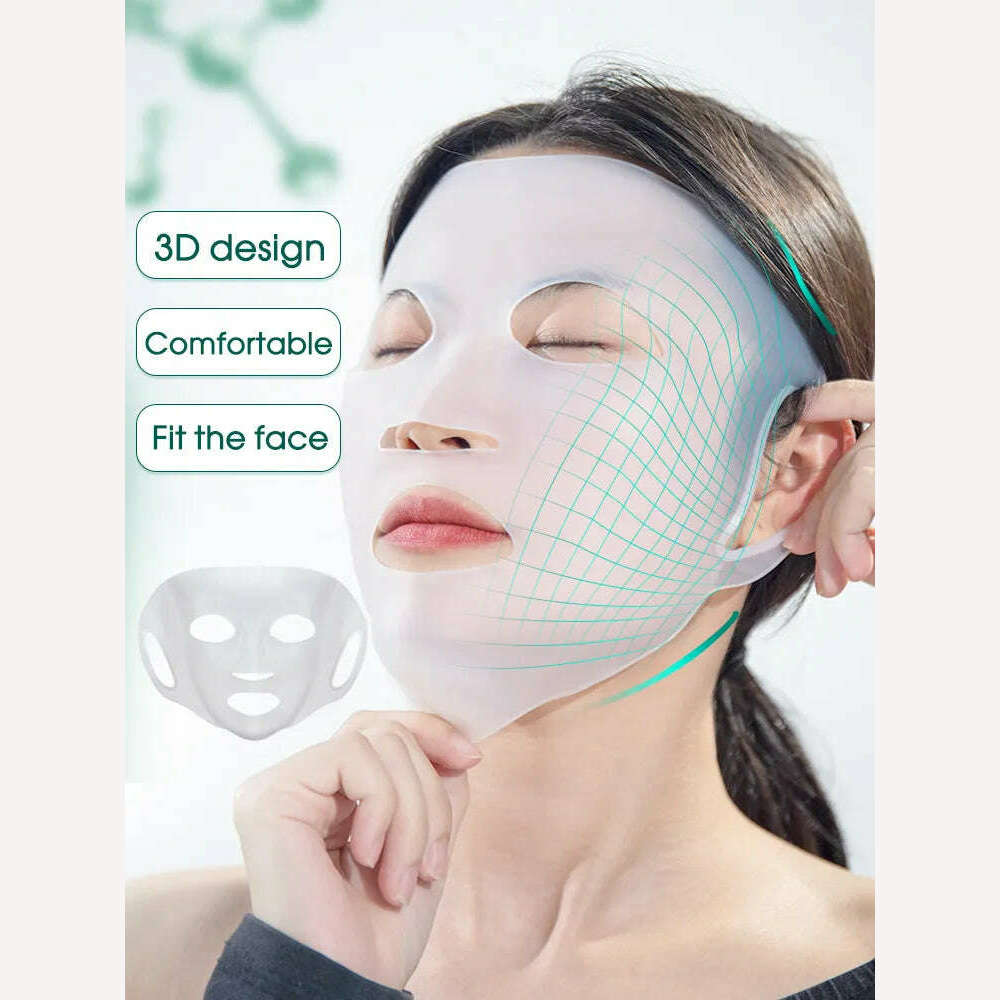 Silicone mask cover 3D hanging ear type anti-slip and anti-fall fixed mask auxiliary device Fresh-keeping mask protective cover - KIMLUD