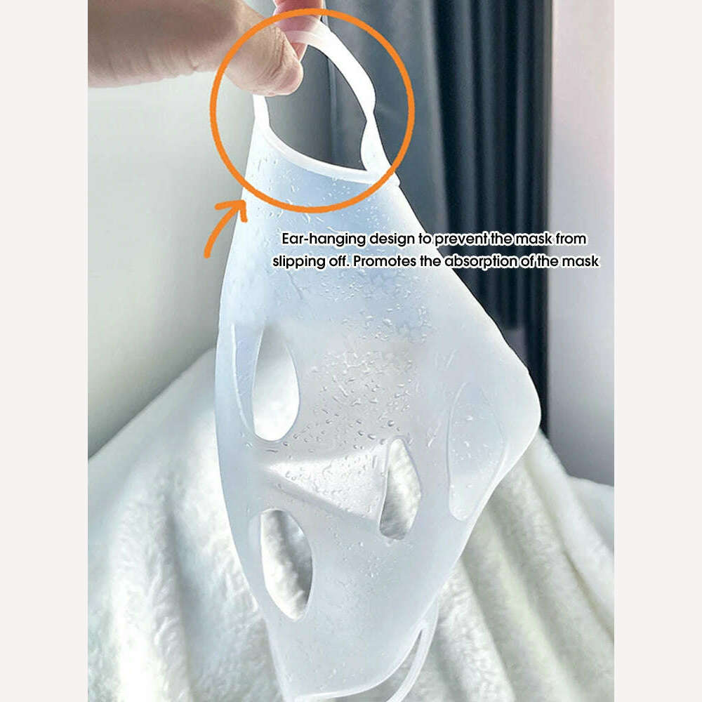 Silicone mask cover 3D hanging ear type anti-slip and anti-fall fixed mask auxiliary device Fresh-keeping mask protective cover - KIMLUD