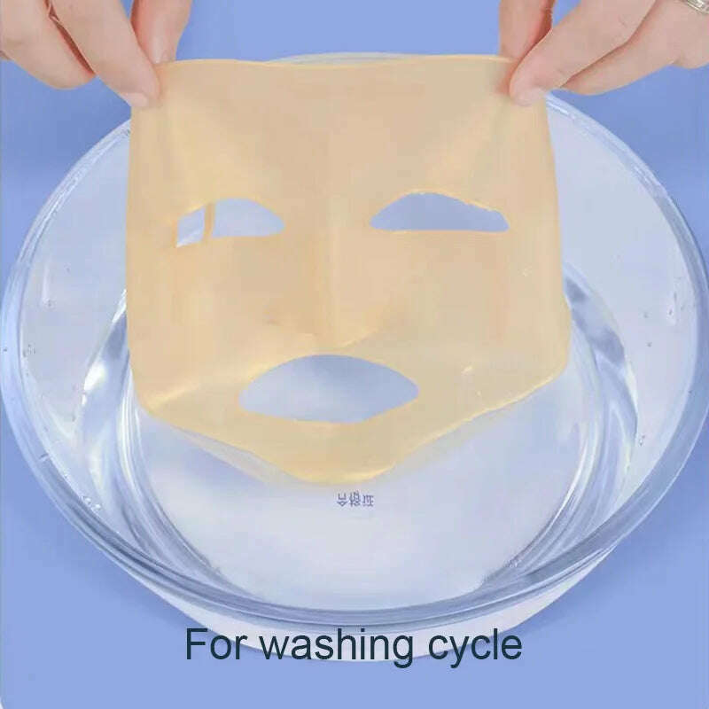 KIMLUD, Silicone Mask For Nourishing Skin - Silicone Mask Cover Reusable, 3D Anti-Evaporation Face Sheet Mask Protective Case, KIMLUD Womens Clothes