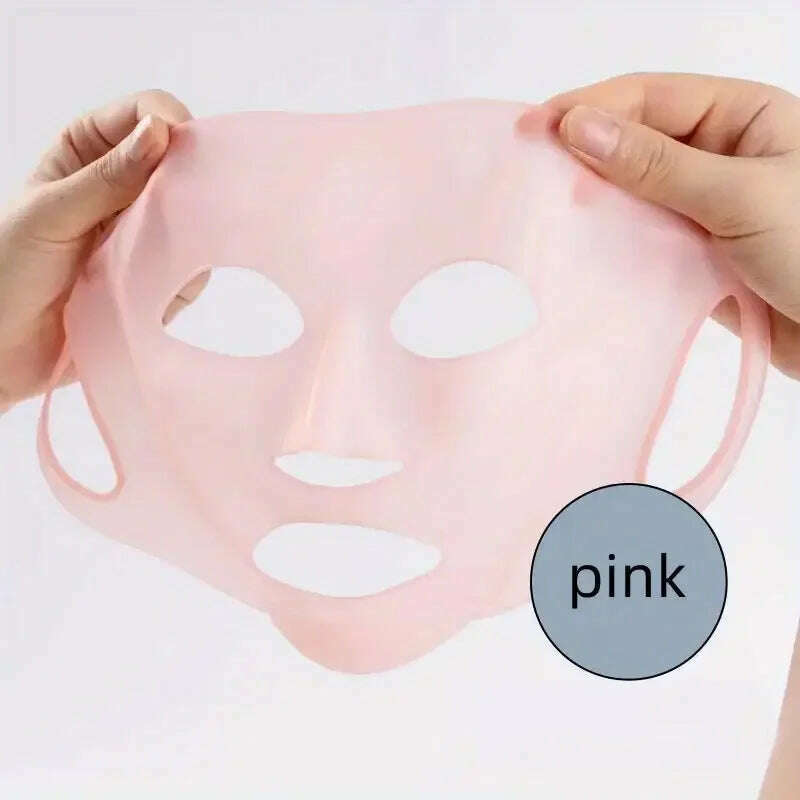 Silicone Mask For Nourishing Skin - Silicone Mask Cover Reusable, 3D Anti-Evaporation Face Sheet Mask Protective Case - KIMLUD