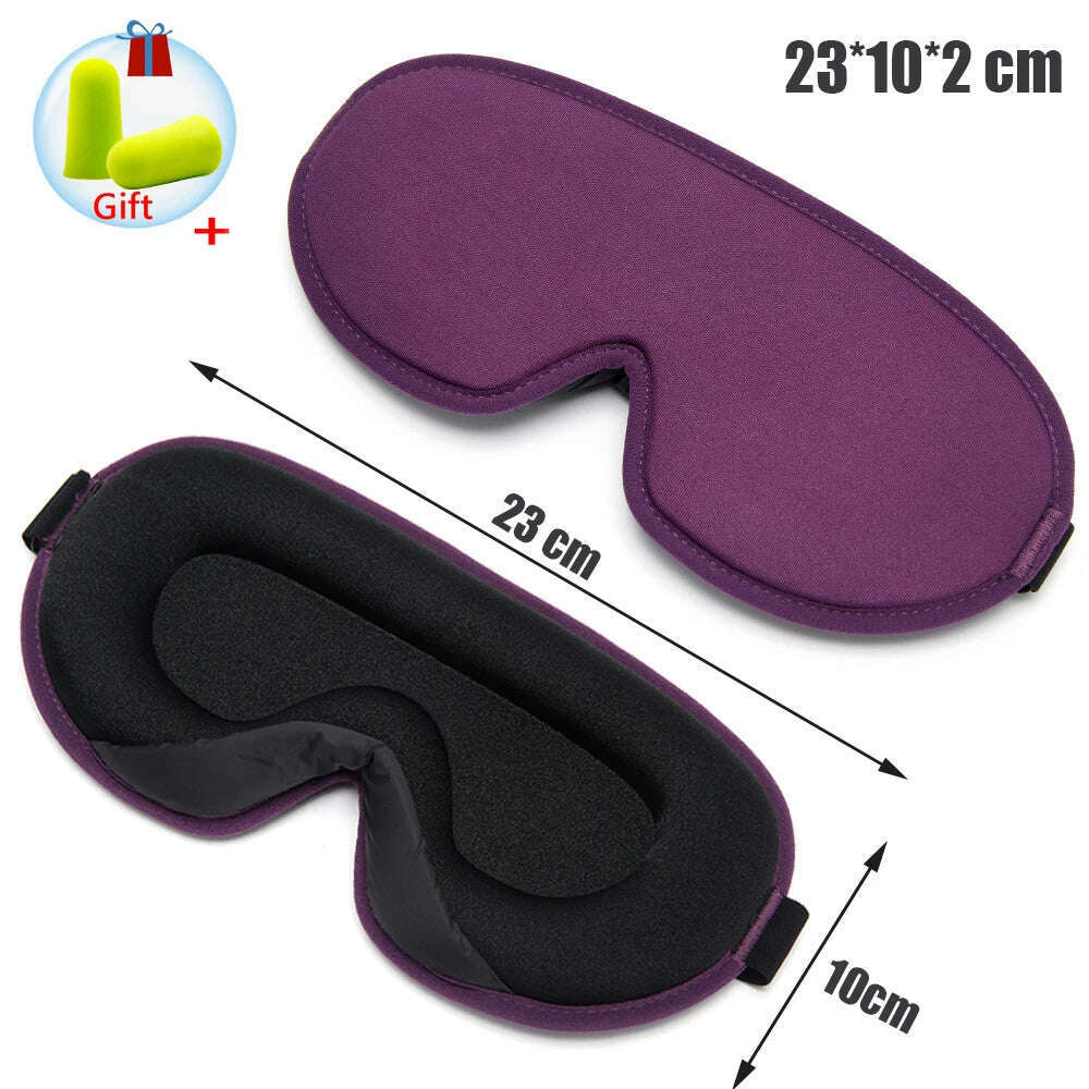 KIMLUD, Silk Sleeping Mask Soft Smooth Sleep Mask For Eyes Travel Shade Cover Rest Relax Sleeping Blindfold Eye Cover Sleeping Aid, A-Purple(Silk Mask), KIMLUD APPAREL - Womens Clothes