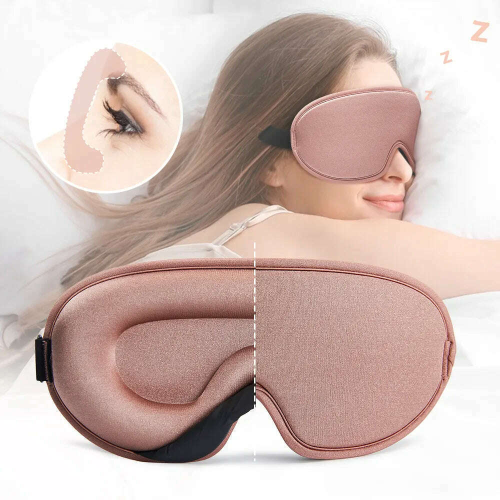 Silk Sleeping Mask Soft Smooth Sleep Mask For Eyes Travel Shade Cover Rest Relax Sleeping Blindfold Eye Cover Sleeping Aid - KIMLUD