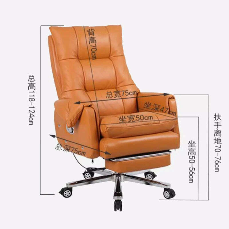 KIMLUD, Simplicity Leather Office Chairs Meeting Swivel Modern Computer Office Chairs Ergonomic Boss Office Furniture Bureaustoel LLOC, KIMLUD Womens Clothes