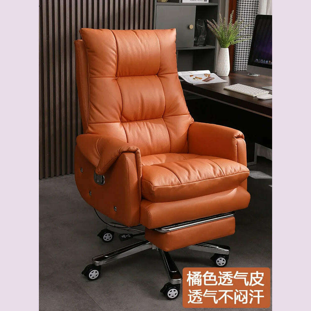 KIMLUD, Simplicity Leather Office Chairs Meeting Swivel Modern Computer Office Chairs Ergonomic Boss Office Furniture Bureaustoel LLOC, style1-PU Leather, KIMLUD APPAREL - Womens Clothes