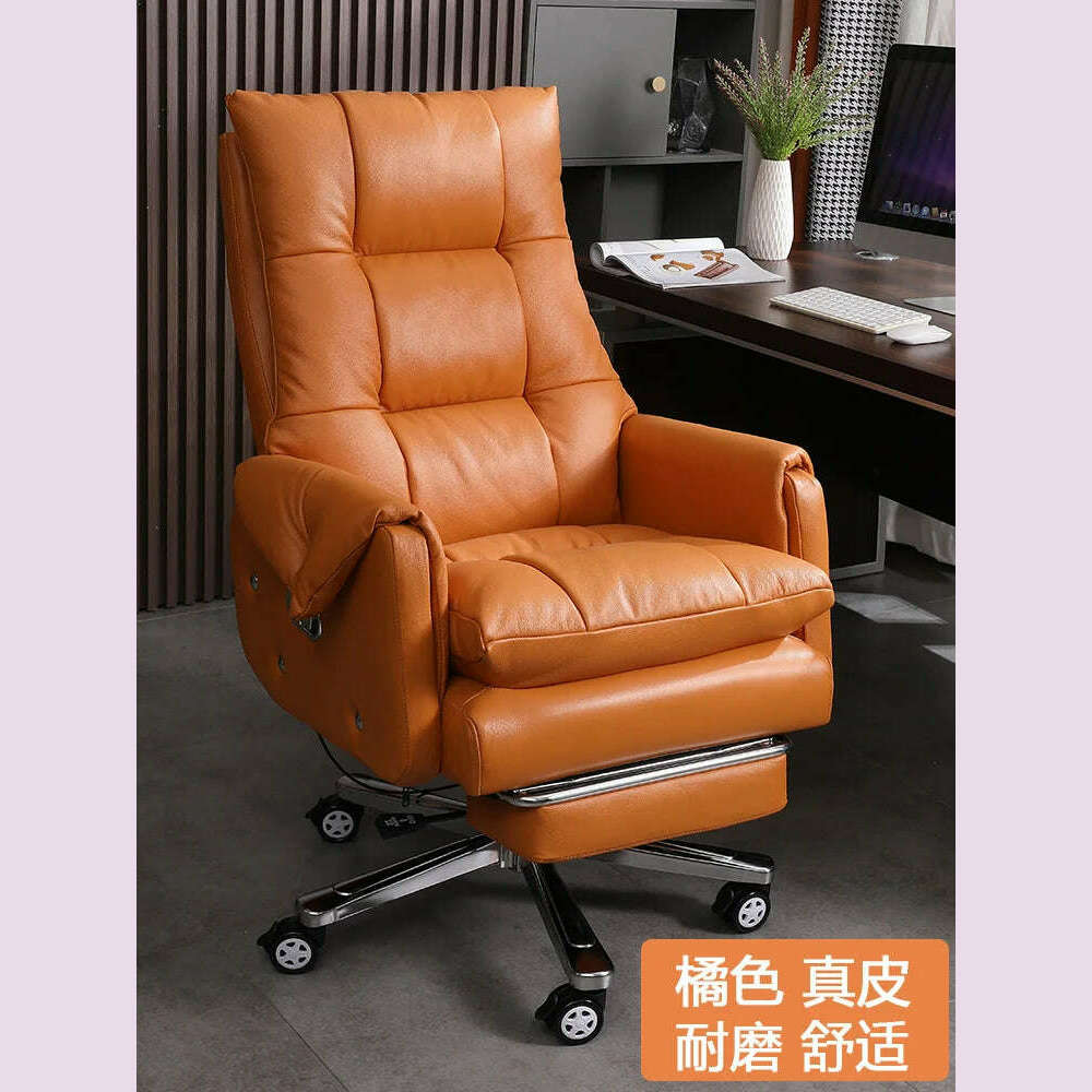 KIMLUD, Simplicity Leather Office Chairs Meeting Swivel Modern Computer Office Chairs Ergonomic Boss Office Furniture Bureaustoel LLOC, style6-Leather, KIMLUD APPAREL - Womens Clothes