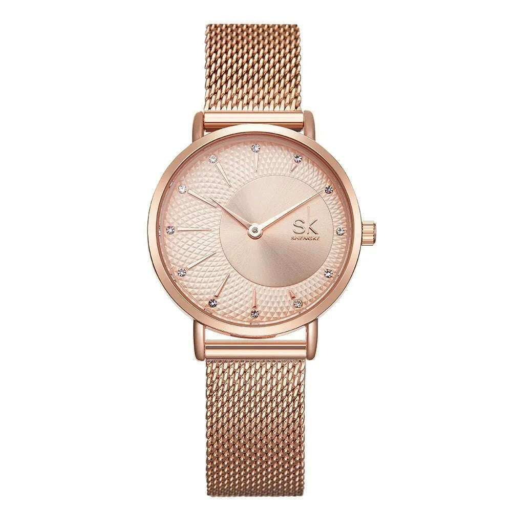 SK Designer Watch For Women Fashion Casual Dial Watch Women Precise Quartz Montre Femme Adjustable Milan Strap Reloj Mujer - KIMLUD