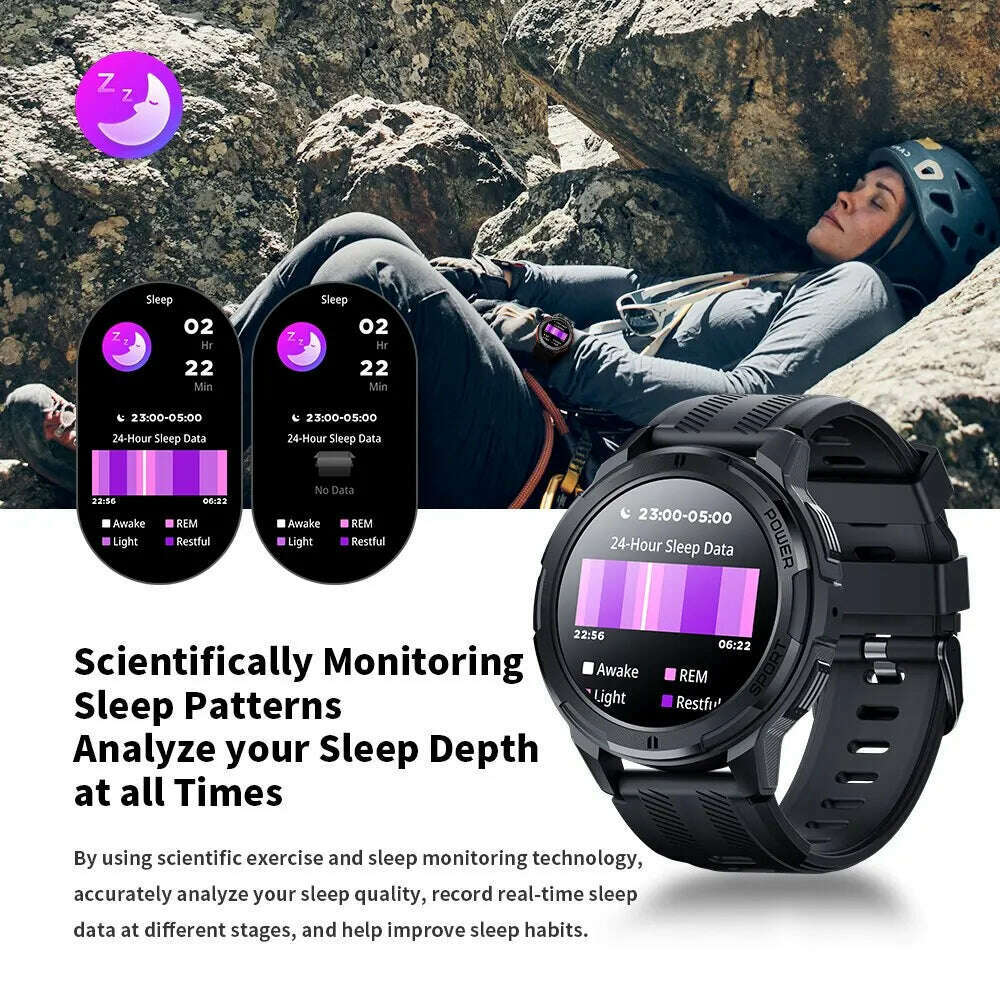 Skmei 1.43 Inch Amoled 1atm Waterproof Pedometer Smartwatch Heart Rate Monitor Bluetooth Call Smart Watch For Android Ios 410mah - KIMLUD