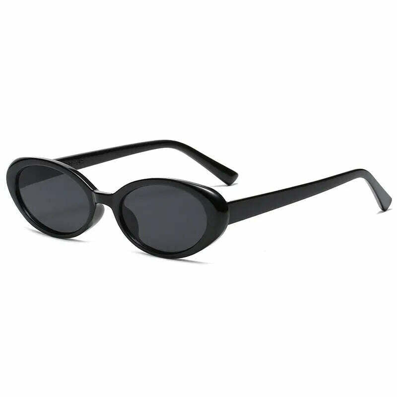 KIMLUD, Small Frame Vintage Sunglasses Man Brand Designer Sun Glasses Male Fashion Shades Oval Mirror Black Retro Oculos De Sol, Black Gray / Other, KIMLUD APPAREL - Womens Clothes