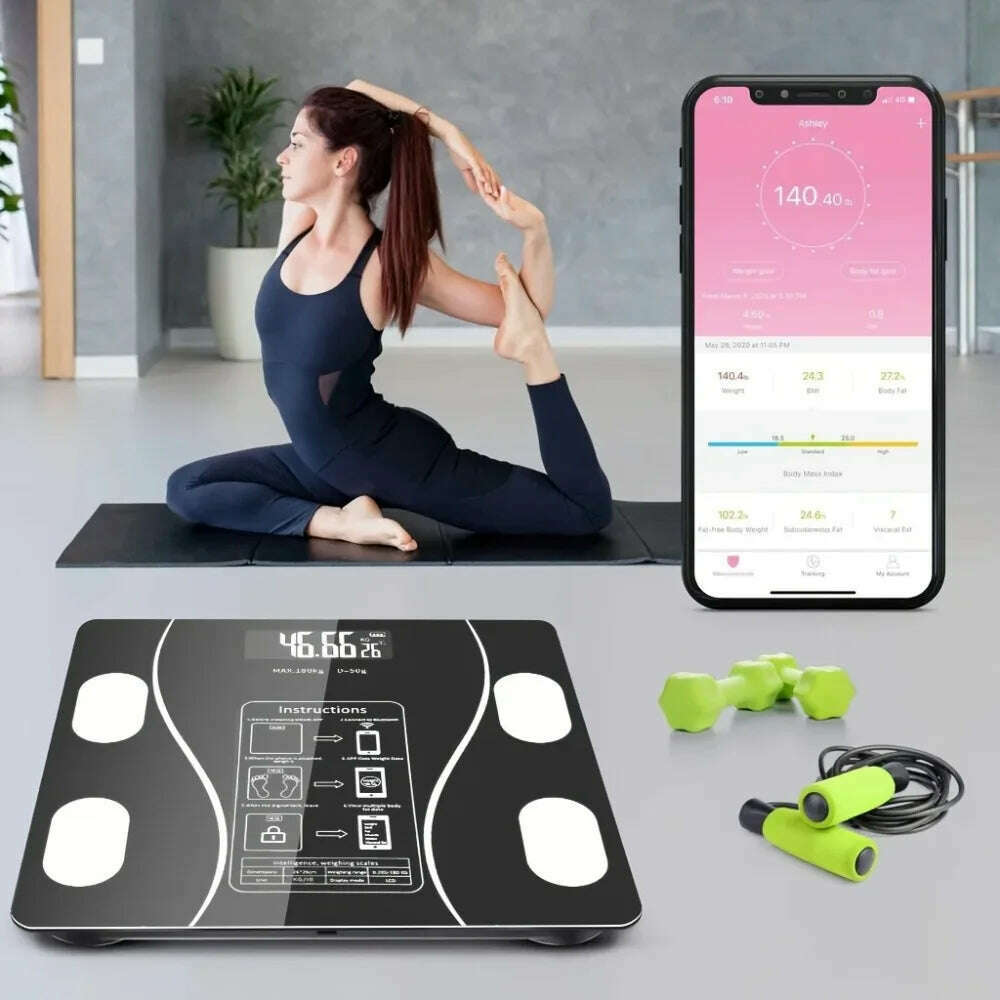 KIMLUD, Smart Body Fat Scale - Bluetooth BMI Analyzer with Wireless Digital Display - Comprehensive Health Insights for Your Bathroom, KIMLUD Womens Clothes