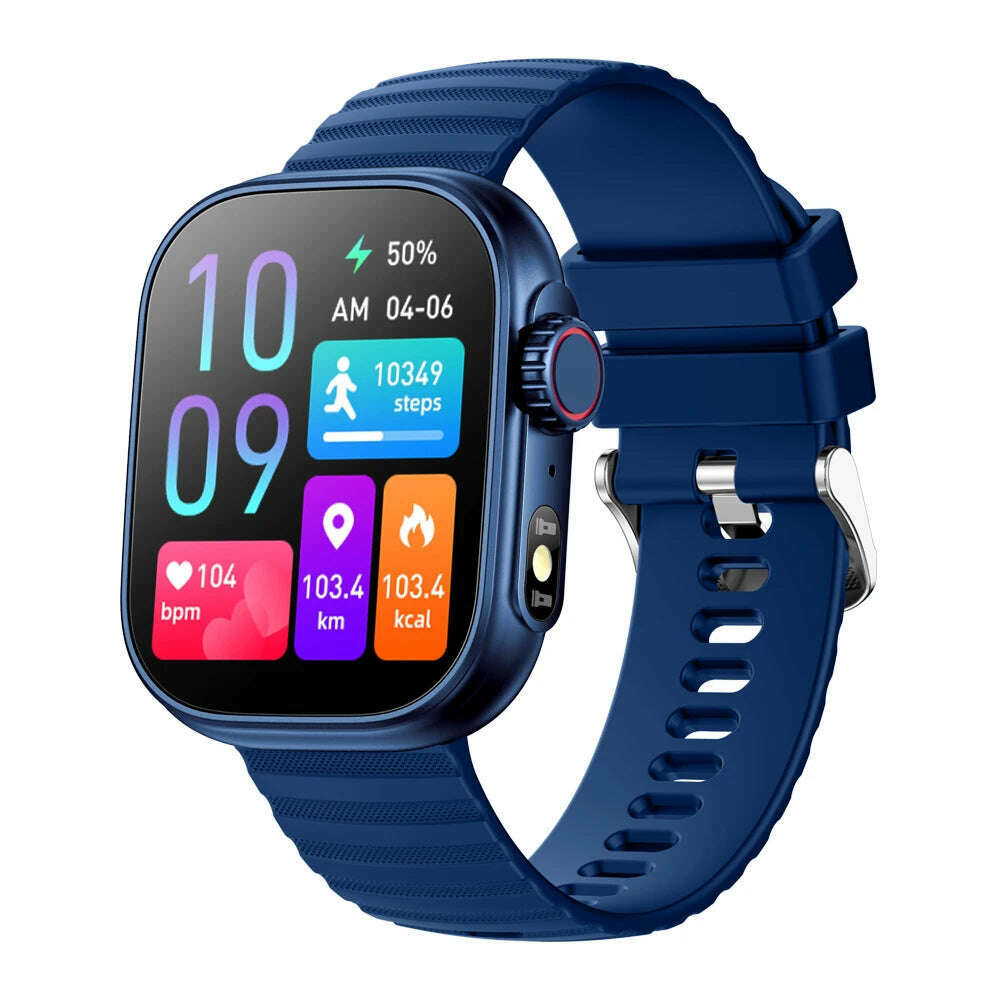 Smart Watch Bracelet 2.01 AI Voice Sleep Heart Rate Blood Pressure Bluetooth Phone Music Fitness Women Men 100+ Sport Mode Watch - KIMLUD