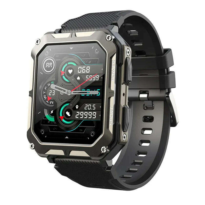 Smart Watch C20 PRO 1.83 Inch Men Music BT Call Outdoor Sports Fitness Tracker Heart Rate Blood Pressure Smartwatch - KIMLUD