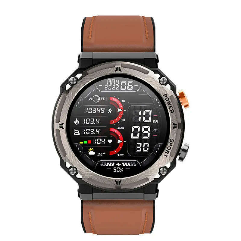 Smart Watch C21 Pro Men Rugged Outdoor Sport Bluetooth Call Voice Assistant 1.39inch Fitness Tracker Heart Rate Smartwatch - KIMLUD