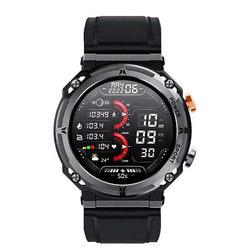 Smart Watch C21 Pro Men Rugged Outdoor Sport Bluetooth Call Voice Assistant 1.39inch Fitness Tracker Heart Rate Smartwatch - KIMLUD