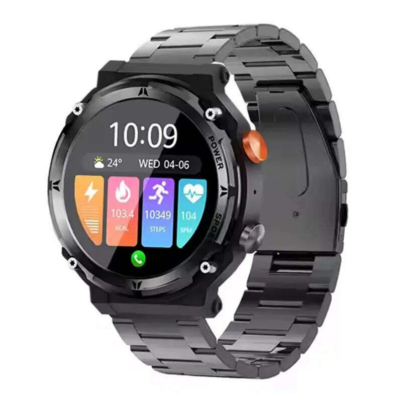 Smart Watch C21 Pro Men Rugged Outdoor Sport Bluetooth Call Voice Assistant 1.39inch Fitness Tracker Heart Rate Smartwatch - KIMLUD