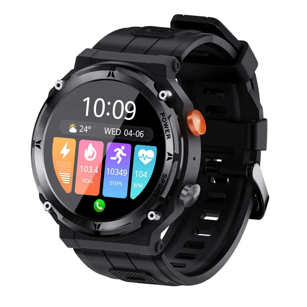 Smart Watch C21 Pro Men Rugged Outdoor Sport Bluetooth Call Voice Assistant 1.39inch Fitness Tracker Heart Rate Smartwatch - KIMLUD