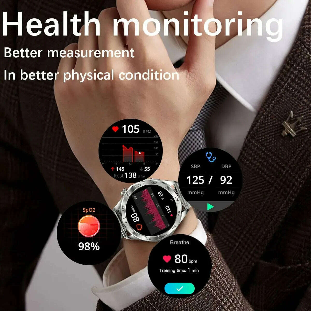 KIMLUD, Smart Watch GT4 Heart Rate Sleep Health Monitor Bluetooth Call NFC Smartwatch Men Women GPS Track Tracking For Android IOS 2024, KIMLUD Womens Clothes