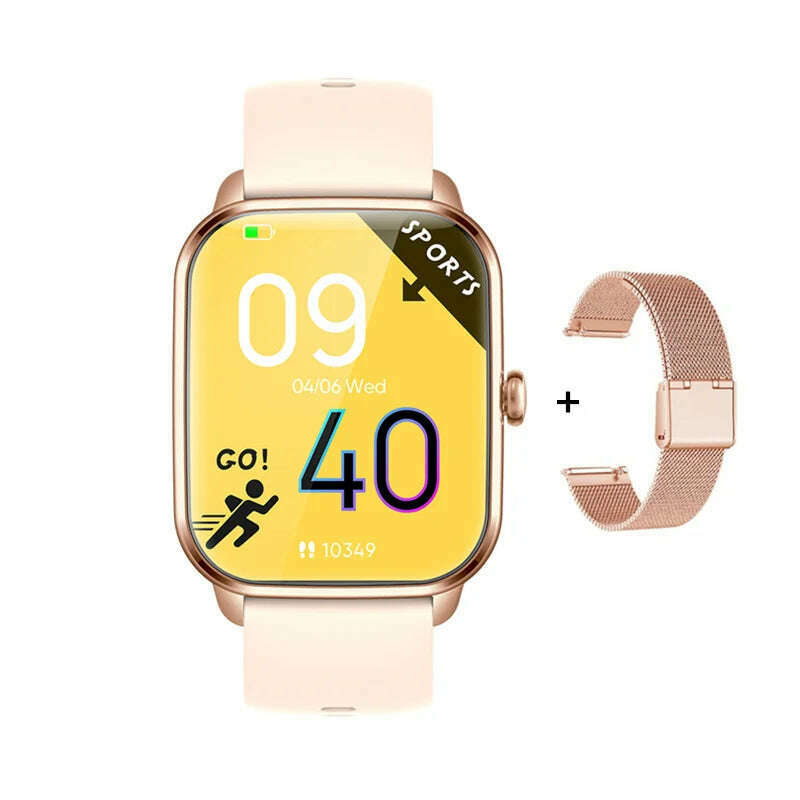 Smart Watch Women Men Bluetooth Call Voice Assistant Message Push Blood Pressure Oxygen Heart Rate Monitor Smartwatch Hebrew - KIMLUD