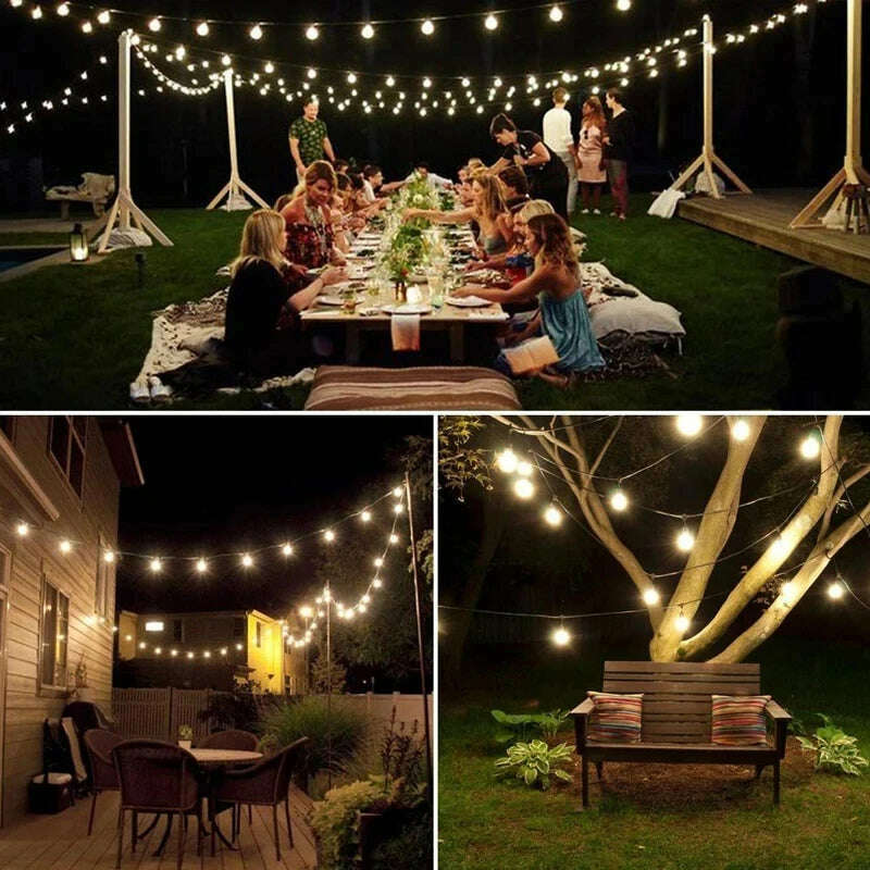 Solar Crystal Globe LED String Lights 60 LED 8 Lighting Modes IP65 Fairy Light Christmas Garland For Garden Party Decor 1pc/2pcs - KIMLUD