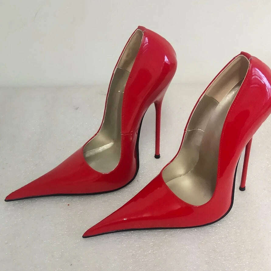 KIMLUD, Sorbern Long Pointy Toes Women Pumps Big Size Stilettos High Heels 14Cm 16Cm 18Cm Sm Sissy Boy Shoes Couples Heels, KIMLUD Womens Clothes