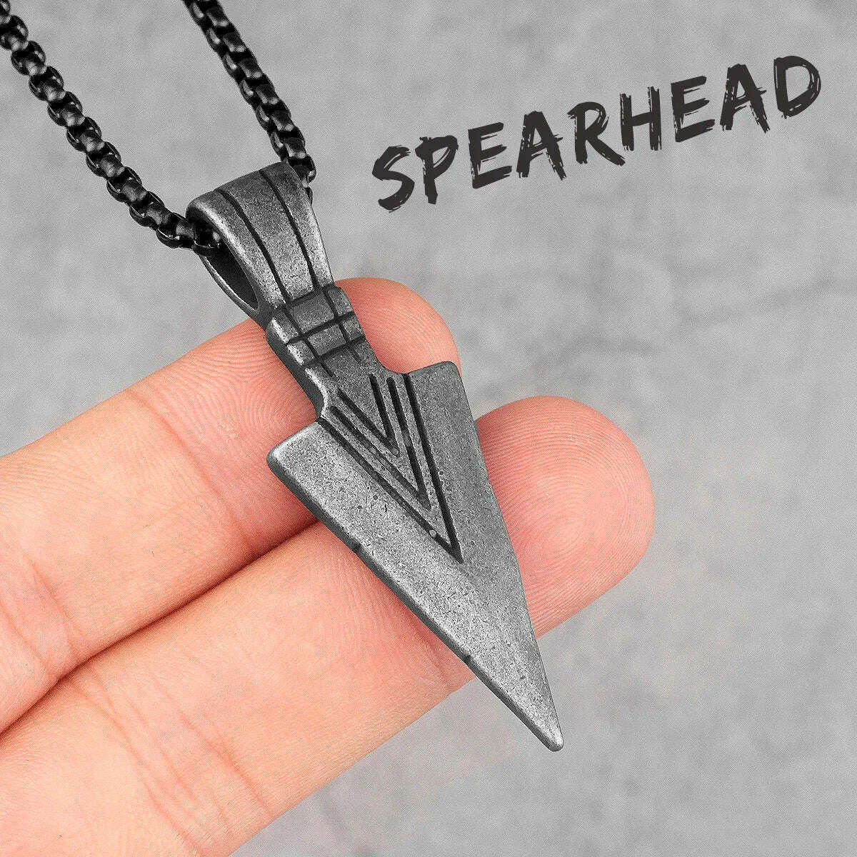 Spartan Spearhead Long Men Necklaces Pendants Chain Punk for Boyfriend Male Stainless Steel Jewelry Creativity Gift - KIMLUD